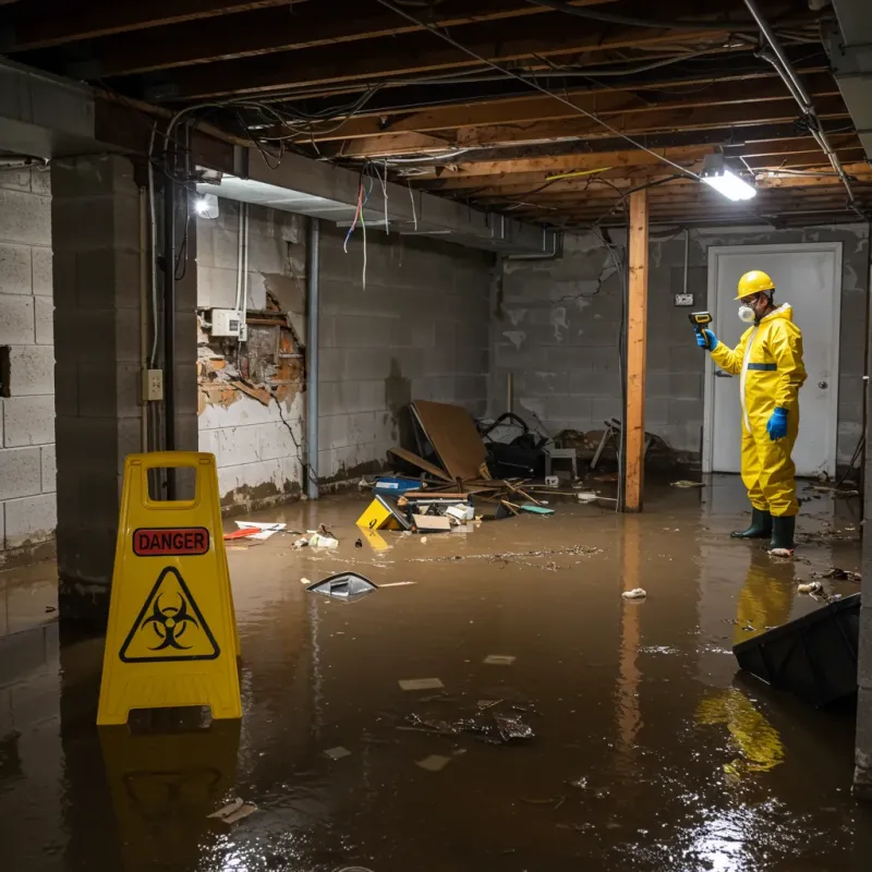 Flooded Basement Electrical Hazard in Grand Canyon, AZ Property